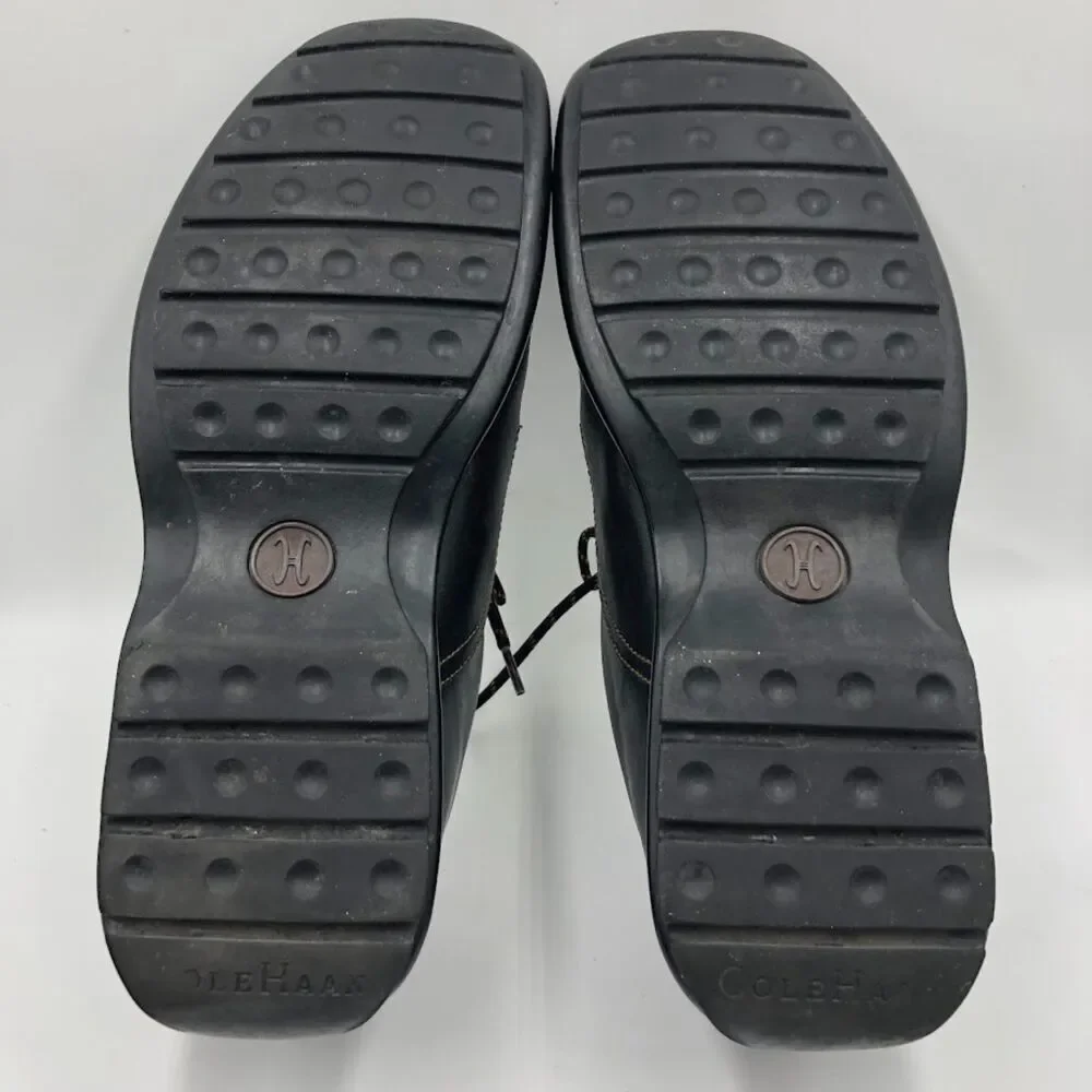 Cole Haan Men's Black Square Toe Lace Up Business Casual Comfort Size 9.5M